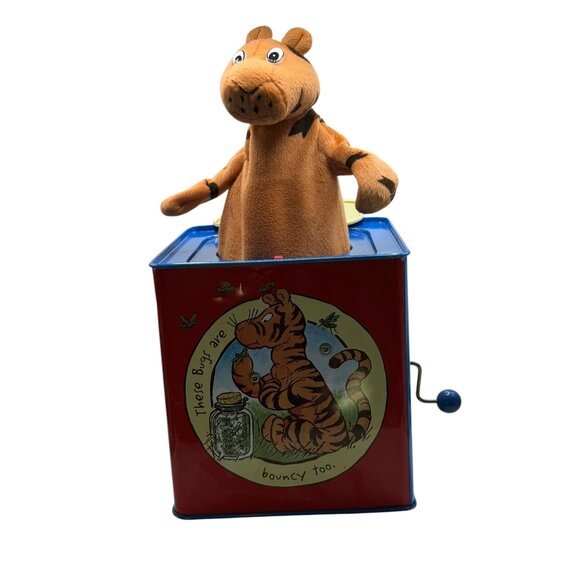 Vntg Disney Winnie the Pooh , Tigger Jack in the Box. Schylling Tested working. - Picture 1 of 16